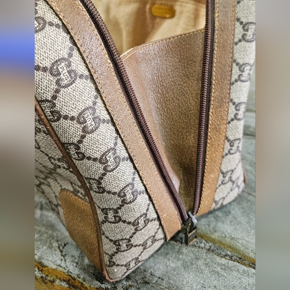 Vintage Gucci Plus GG Supreme Satchel Top Handle Bag 1980s - Picture 8 of 17